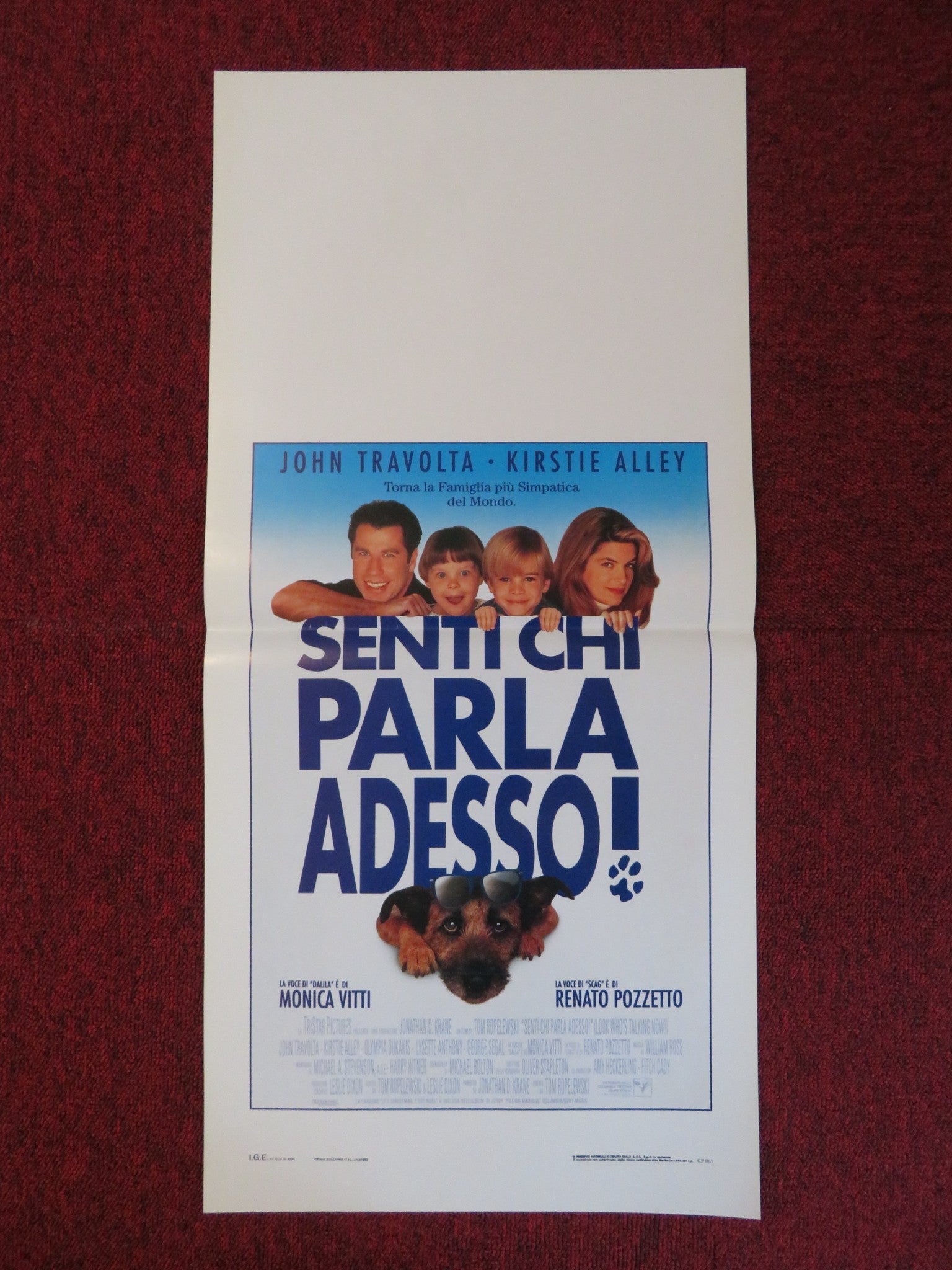 LOOK WHO'S TALKING NOW ITALIAN LOCANDINA POSTER JOHN TRAVOLTA KIRSTIE ALLEY 1993 Rendezvous Cinema Movie posters
