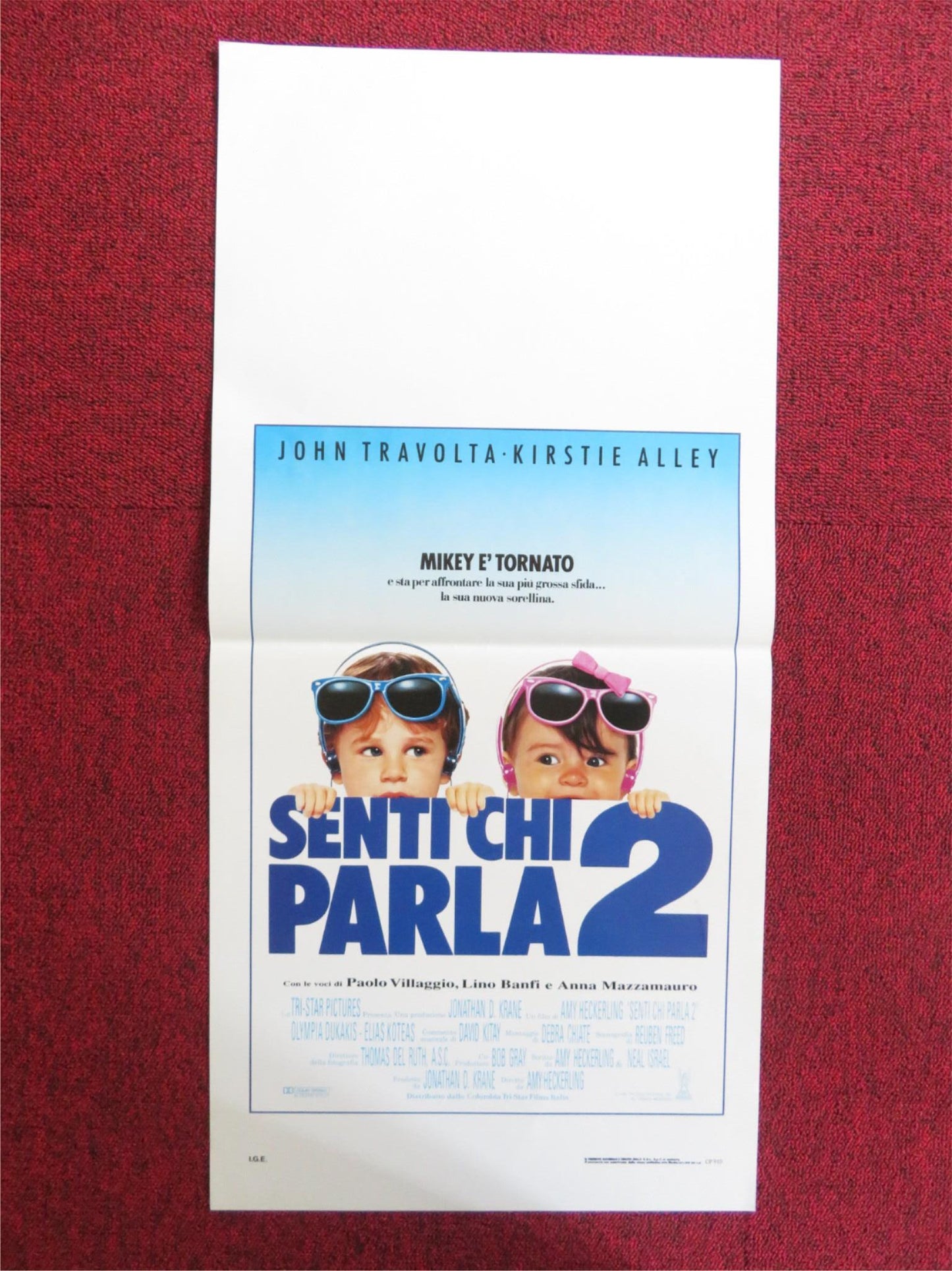 LOOK WHO'S TALKING TOO ITALIAN LOCANDINA POSTER JOHN TRAVOLTA KIRSTY ALLEY 1990 Rendezvous Cinema Movie posters