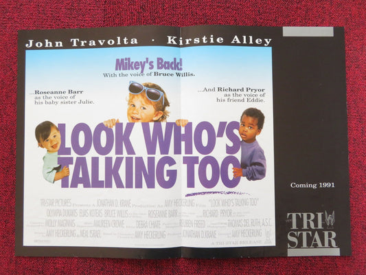 LOOK WHO'S TALKING TOO POSTER JOHN TRAVOLTA KIRSTIE ALLEY 1990 Rendezvous Cinema Movie posters