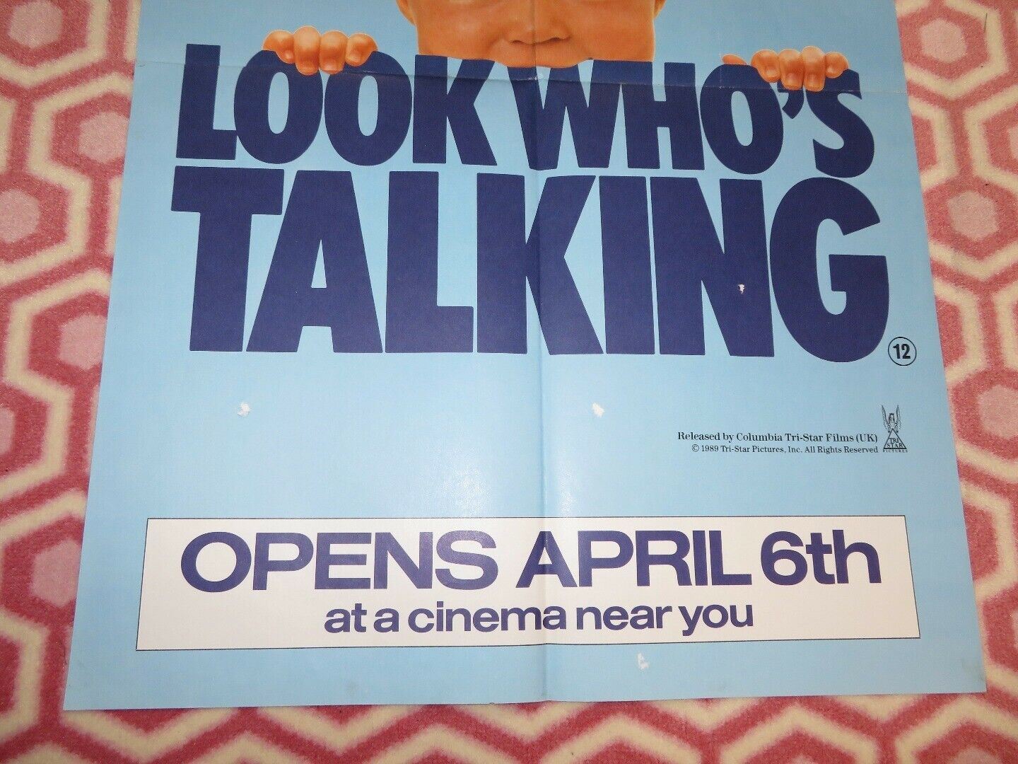 LOOK WHOS TALKING UK DOUBLE CROWN POSTER JOHN TRAVOLTA 1989 Rendezvous Cinema Movie posters