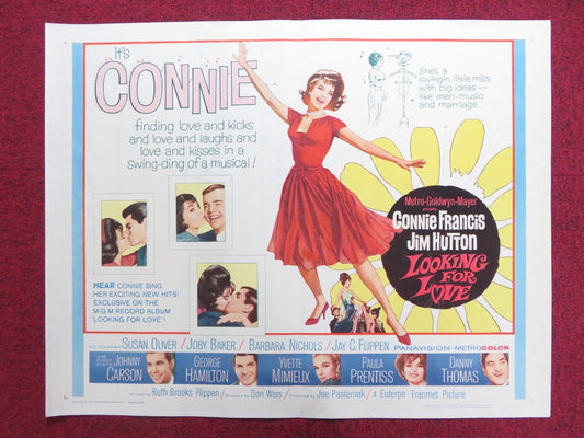 LOOKING FOR LOVE US HALF SHEET (22"x 28") POSTER CONNIE FRANCIS JIM HUTTON 1964 Rendezvous Cinema Movie posters