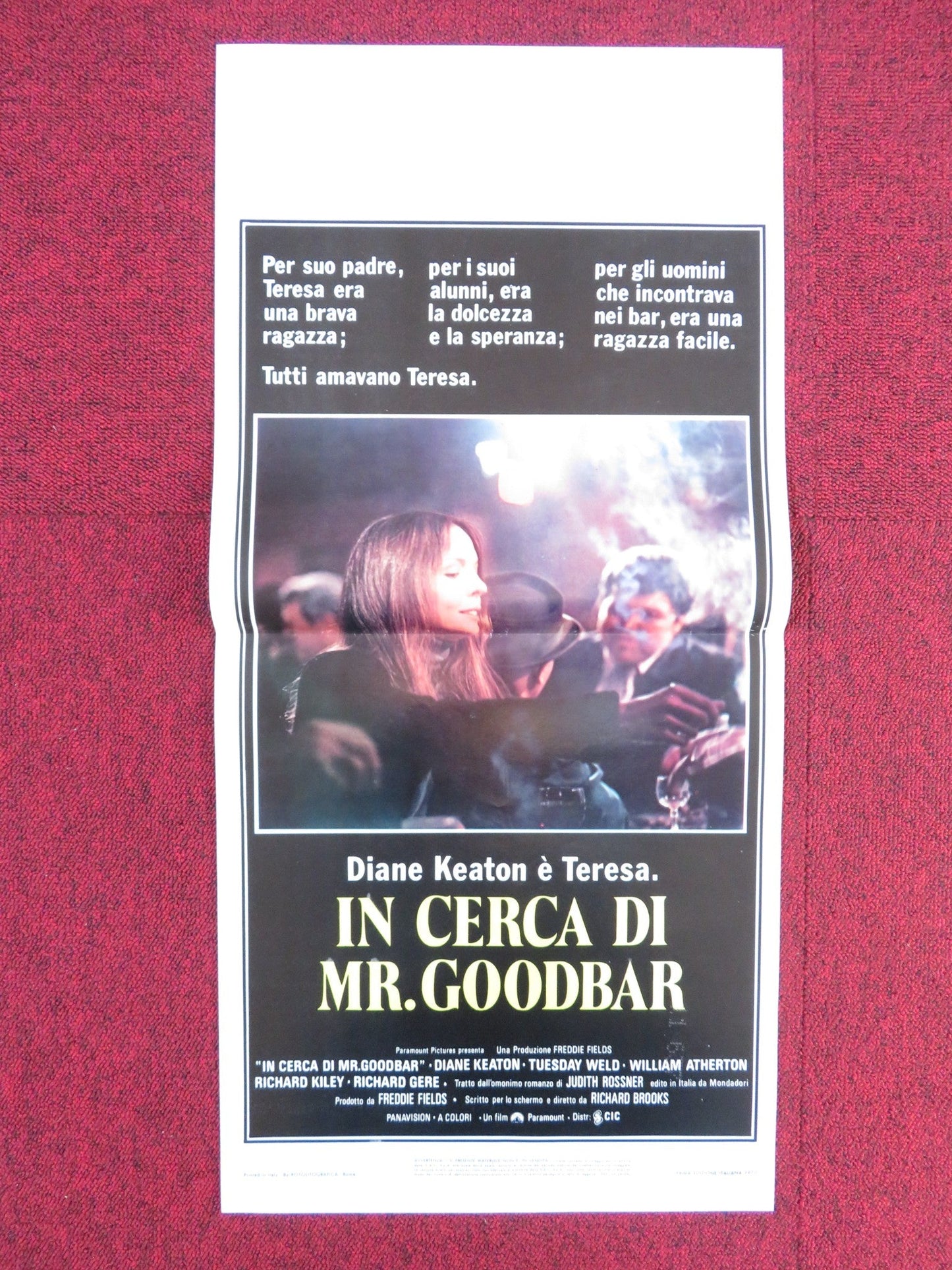 LOOKING FOR MR. GOODBAR ITALIAN LOCANDINA POSTER DIANE KEATON TUESDAY WELD 1978 Rendezvous Cinema Movie posters