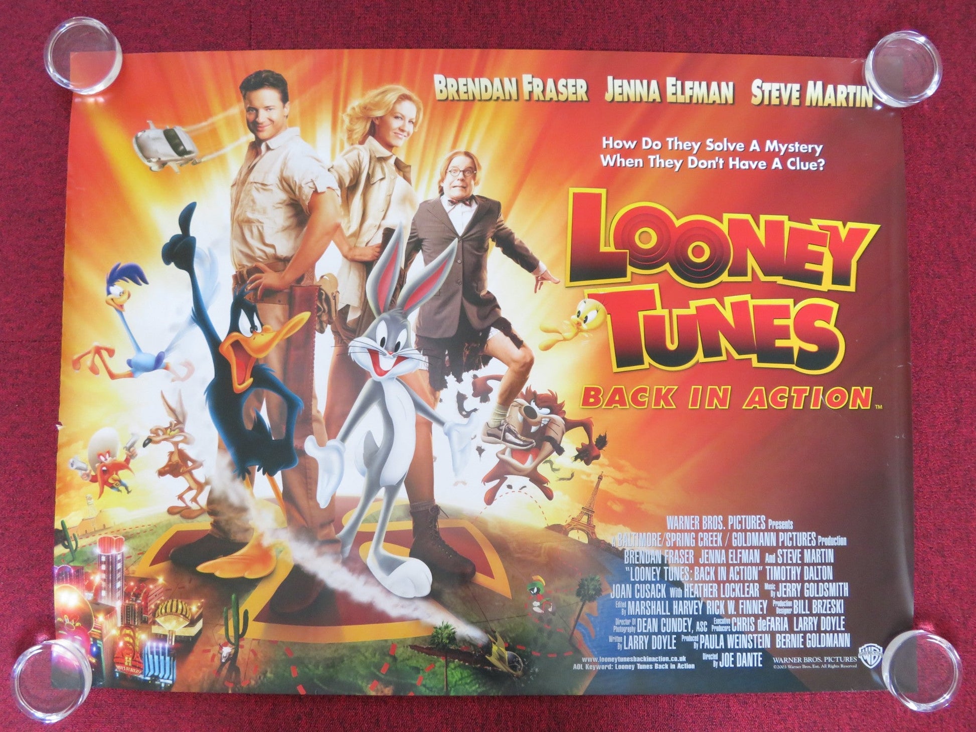 LOONEY TUNES: BACK IN ACTION UK QUAD (30"x 40") ROLLED POSTER B. FRASER 2003 Rendezvous Cinema Movie posters