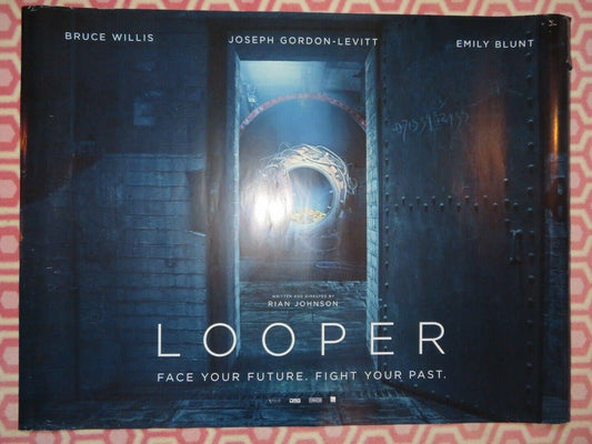 LOOPER QUAD (30"x 40") ROLLED POSTER BRUCE WILLIS EMILY BLUNT 2012 Movie posters