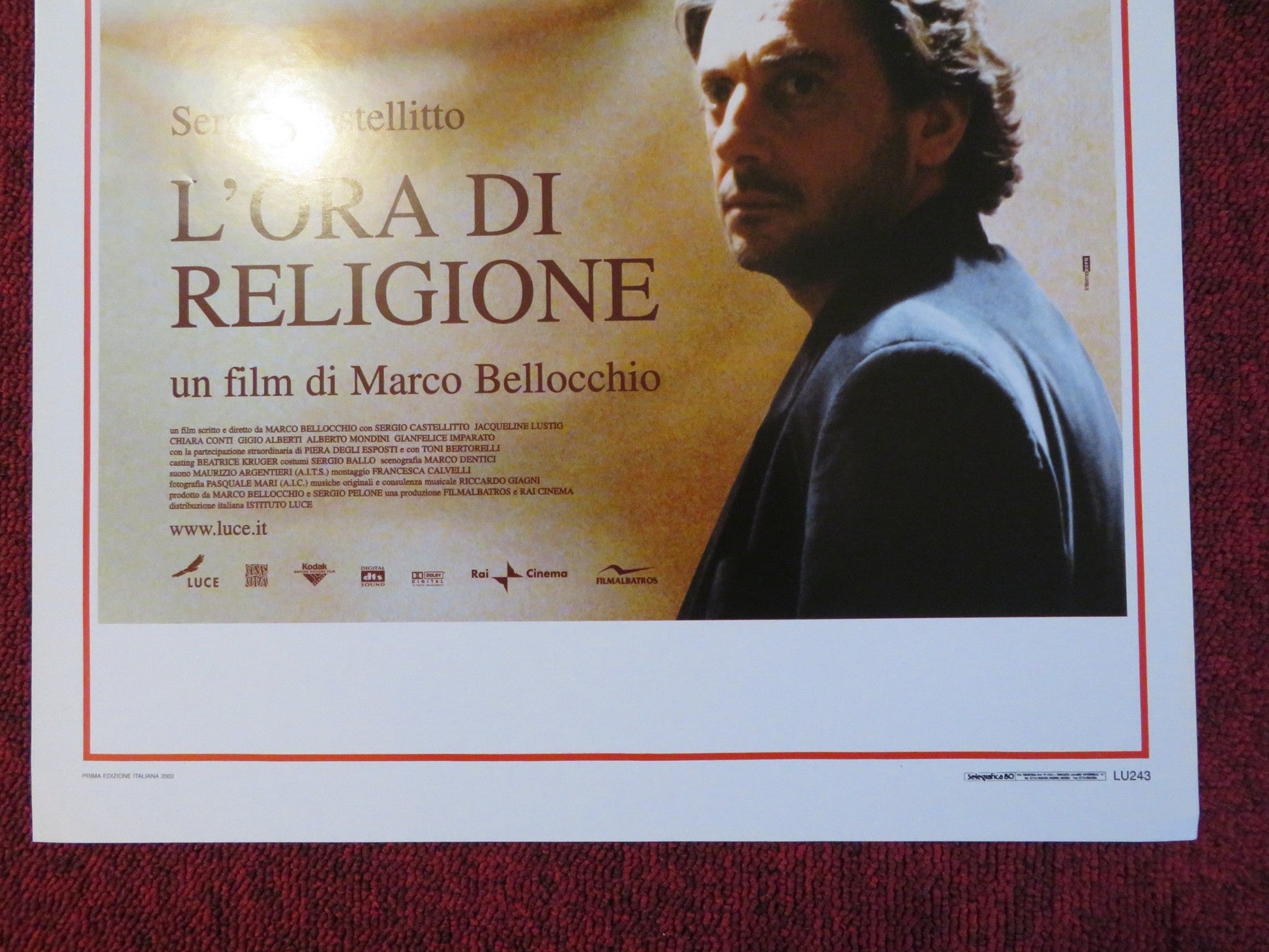 L'ORA DI RELIGIONE ITALIAN LOCANDINA POSTER SERGIO CASTELLITTO 2002 Rendezvous Cinema Movie posters