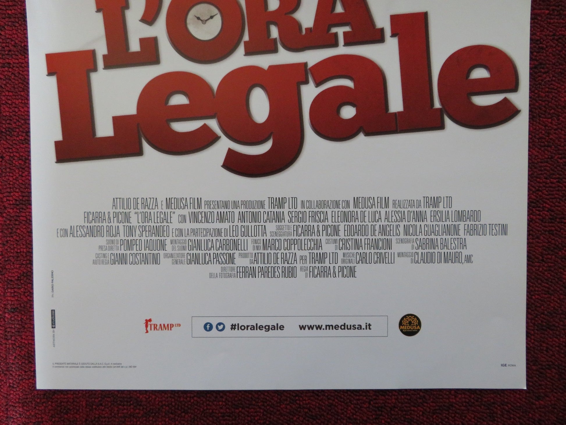 L'ORA LEGALE ITALIAN LOCANDINA POSTER FICARRA PICONE 2017 Rendezvous Cinema Movie posters