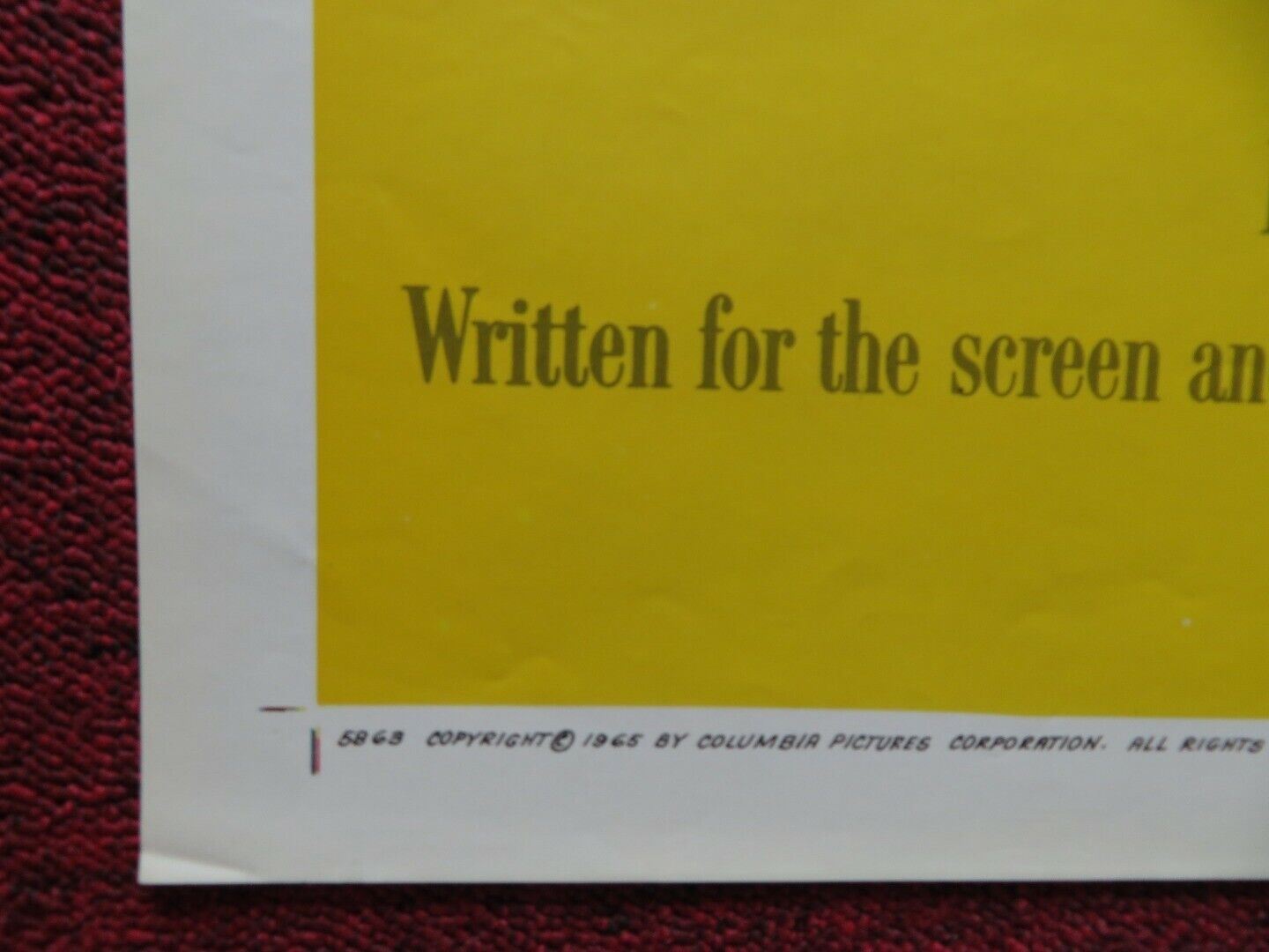 LORD JIM FOLDED US ONE SHEET POSTER PETER O'TOOLE JAMES MASON 1965 - Rendezvous Cinema