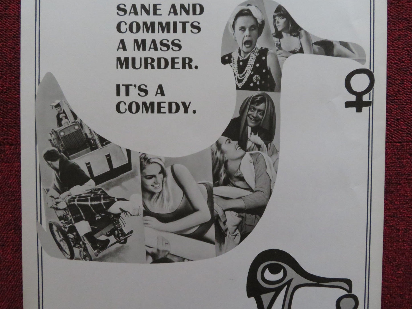 LORD LOVE A DUCK US INSERT (14"x 36") POSTER RODDY MCDOWALL TUESDAY WELD 1966 Rendezvous Cinema Movie posters