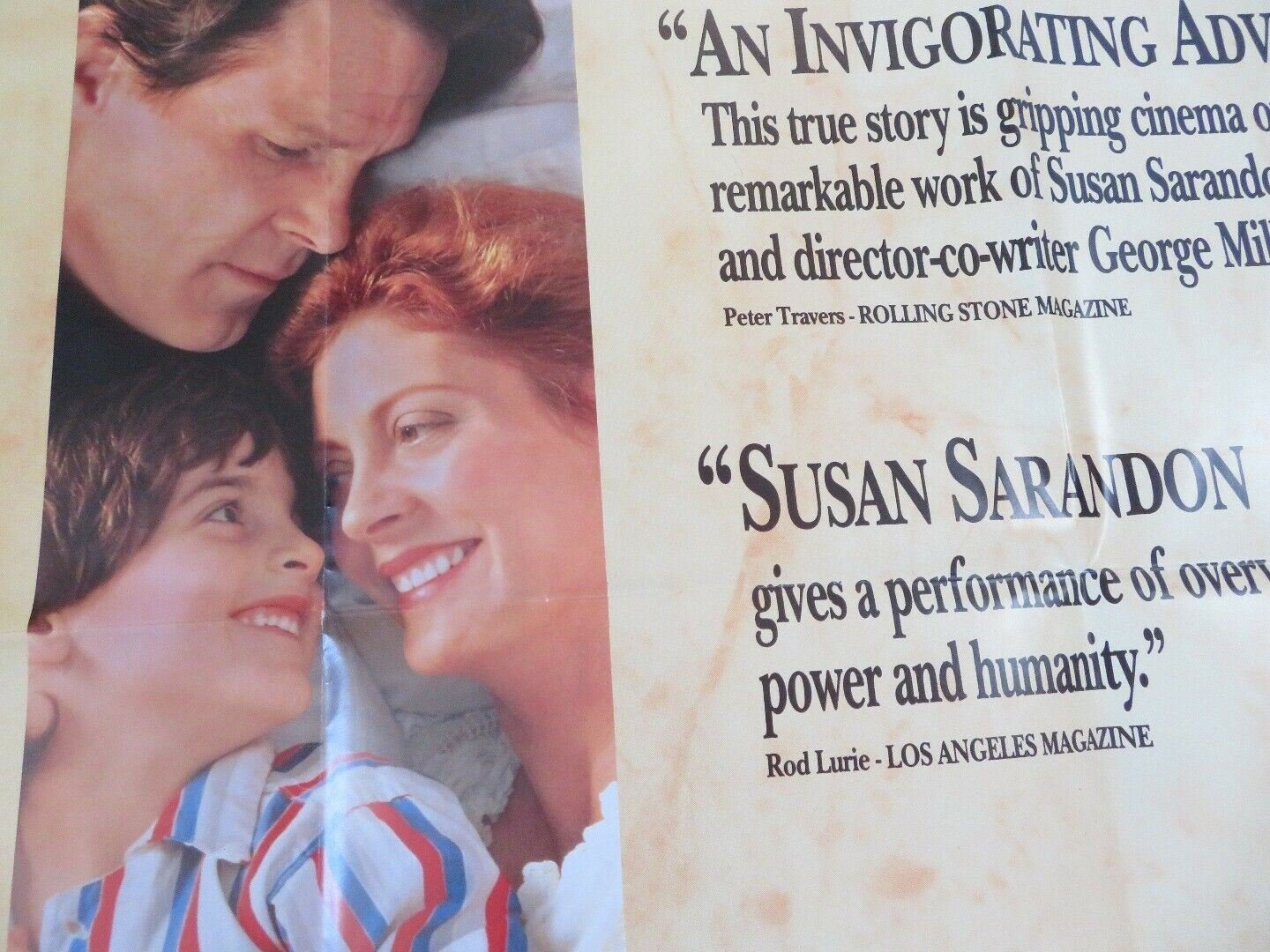 LORENZO'S OIL BRITISH QUAD (30"x40") POSTER NICK NOLTE SUSAN SARANDON 1992 Movie posters