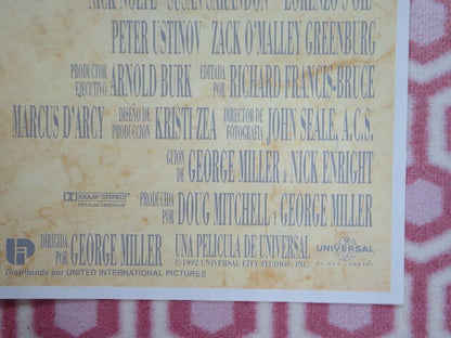 LORENZO'S OIL SPANISH FOLDED US ONE SHEET POSTER NICK NOLTE 1992 Movie posters