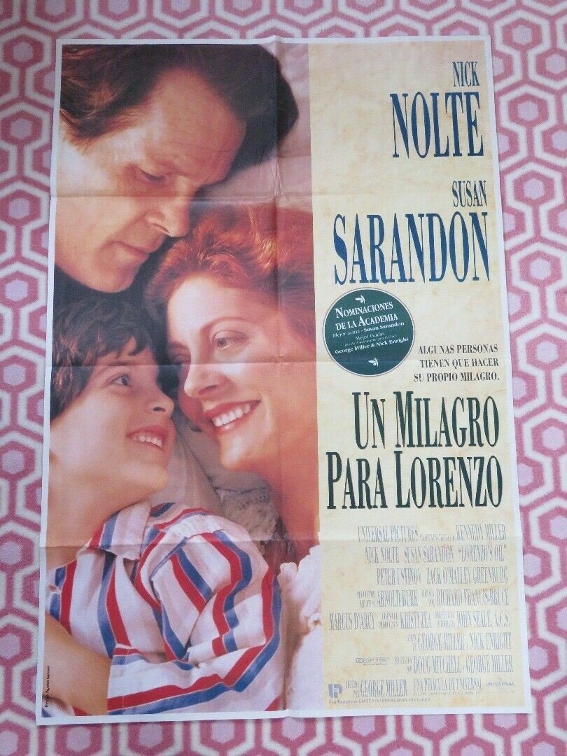 LORENZO'S OIL SPANISH FOLDED US ONE SHEET POSTER NICK NOLTE 1992 Movie posters