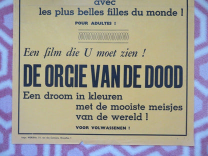 L'ORGIE DE LA MORT/ ORGIE OF THE DEAD BELGIUM (21.5"x14") POSTER 1965 Movie posters