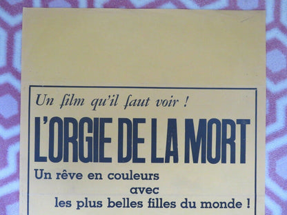 L'ORGIE DE LA MORT/ ORGIE OF THE DEAD BELGIUM (21.5"x14") POSTER 1965 Movie posters