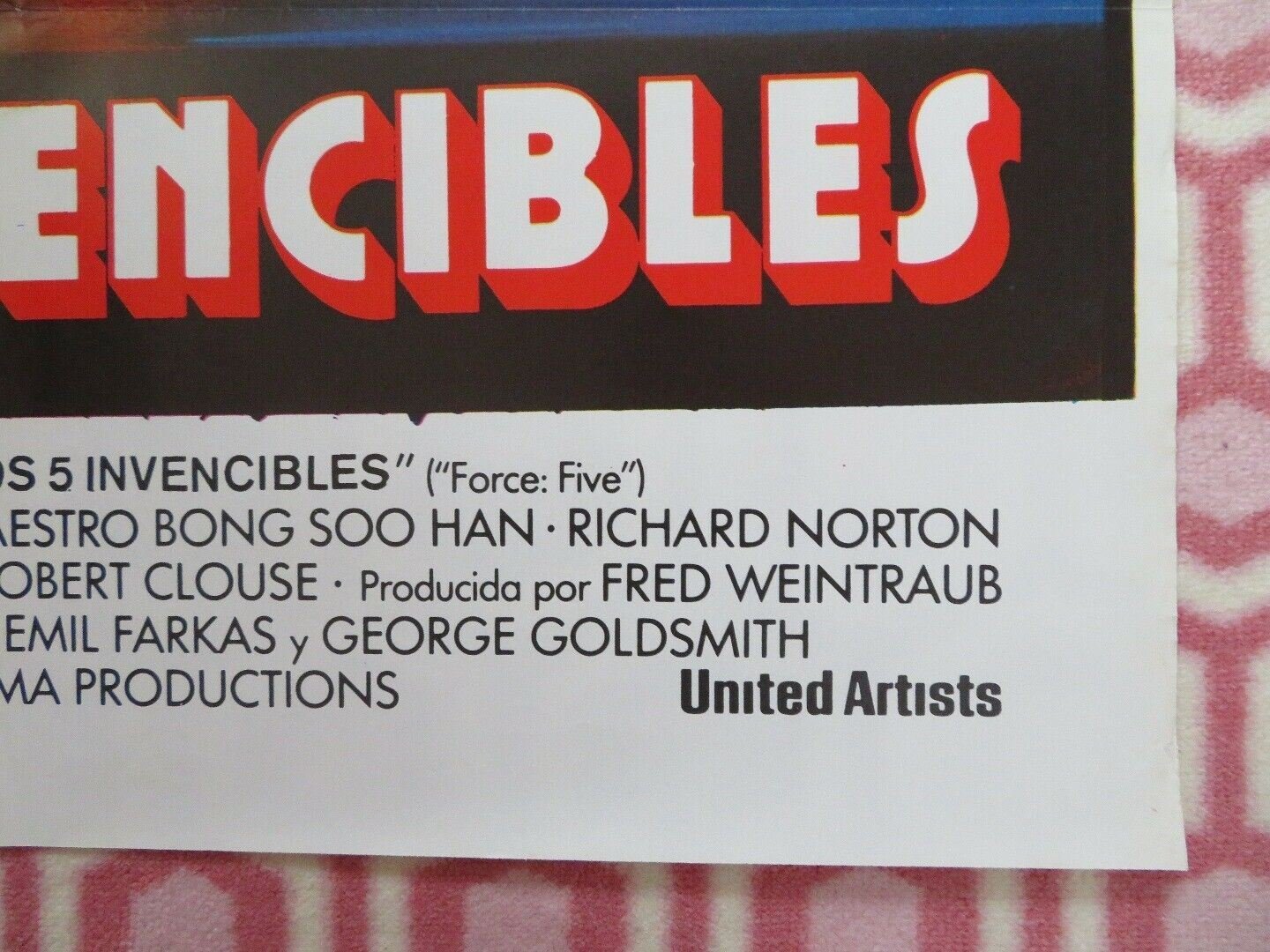 LOS 5 INVENCIBLES / Force: Five SPANISH (39.5"X 27.5") ROLLED POSTER 1981 Movie posters