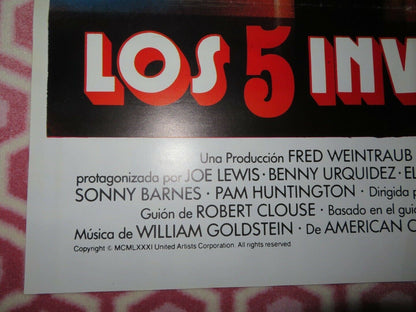 LOS 5 INVENCIBLES / Force: Five SPANISH (39.5"X 27.5") ROLLED POSTER 1981 Movie posters