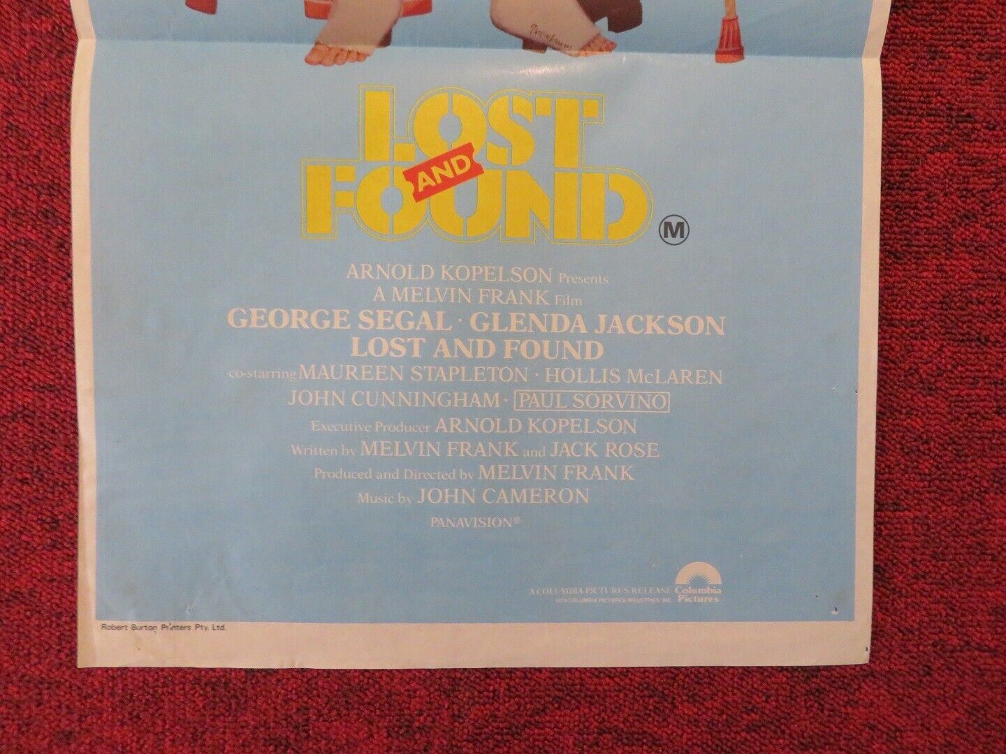 LOST AND FOUND FOLDED AUSTRALIAN DAYBILL POSTER GEORGE SEGAL GLENDA JACKSON 1979 Movie posters