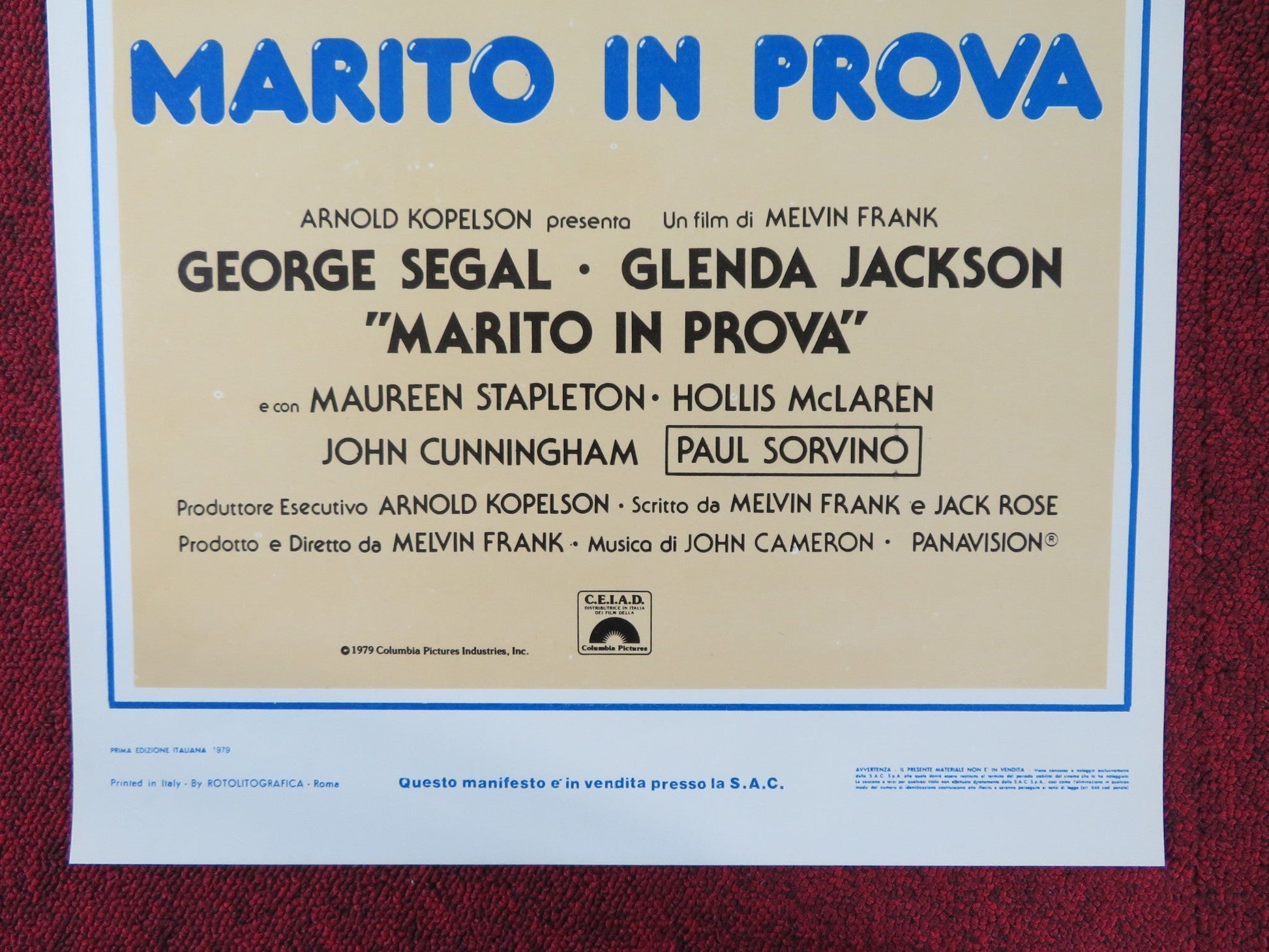 LOST AND FOUND ITALIAN LOCANDINA POSTER GEORGE SEGAL GLENDA JACKSON 1979 Rendezvous Cinema Movie posters