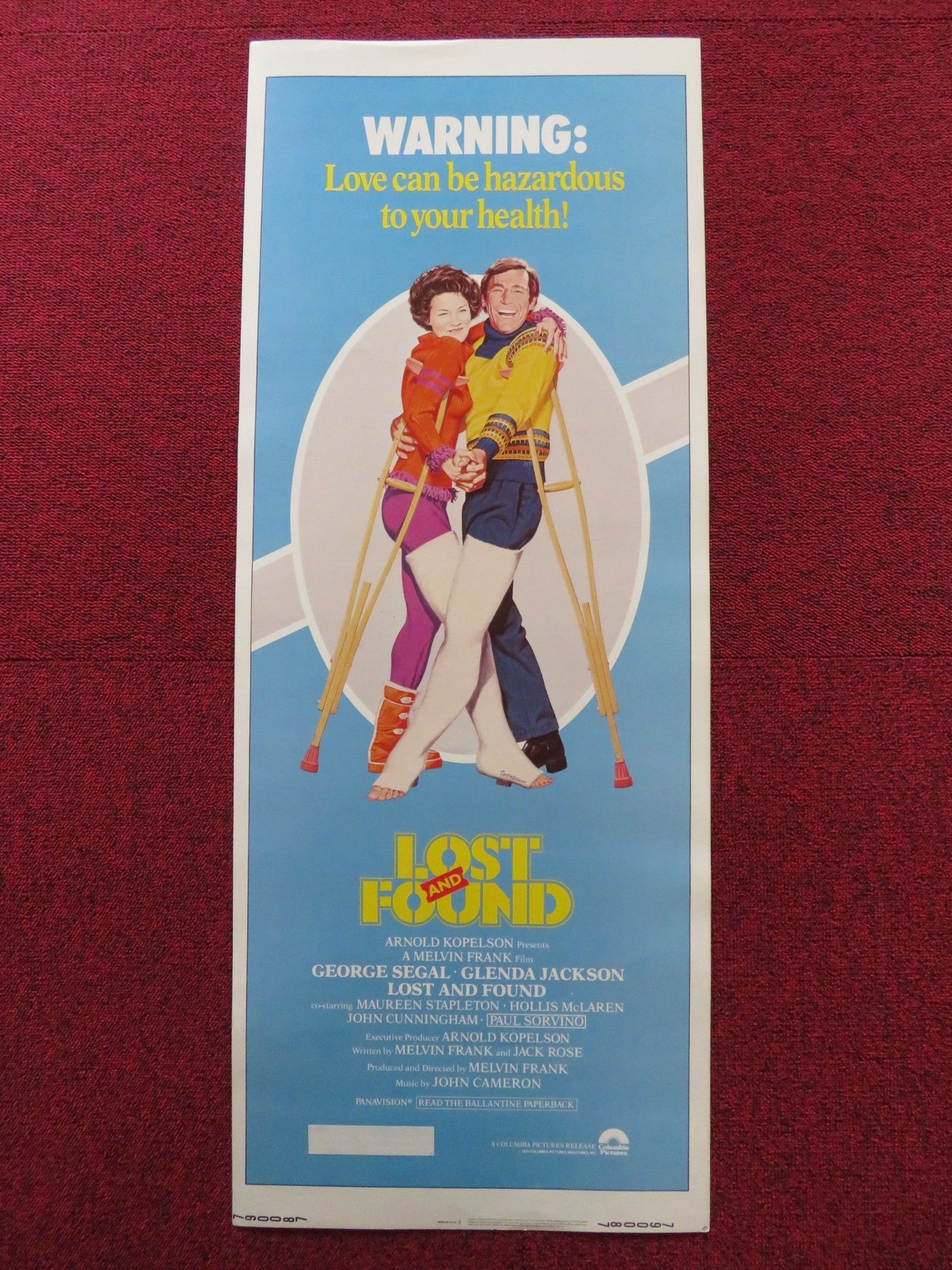 LOST AND FOUND US INSERT (14"x 36") POSTER GEORGE SEGAL GLENDA JACKSON 1979 Rendezvous Cinema Movie posters