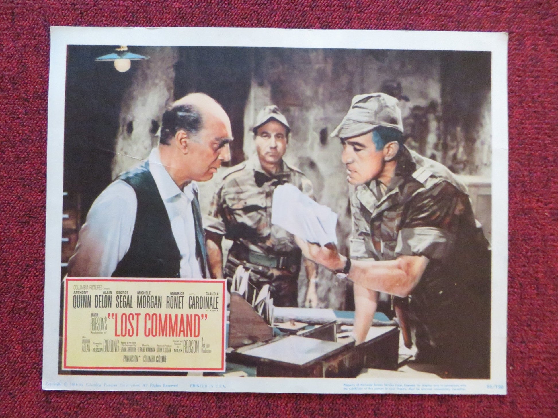LOST COMMAND US LOBBY CARD FULL SET ANTHONY QUINN ALAIN DELON 1966 Rendezvous Cinema Movie posters