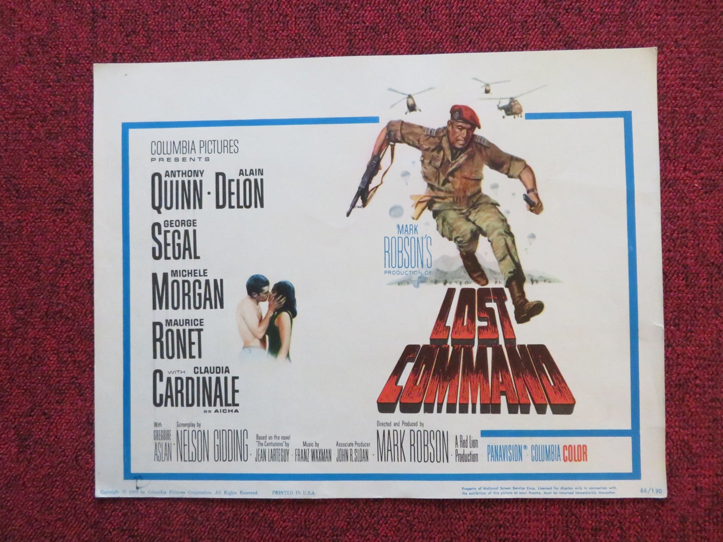 LOST COMMAND US LOBBY CARD FULL SET ANTHONY QUINN ALAIN DELON 1966 Rendezvous Cinema Movie posters