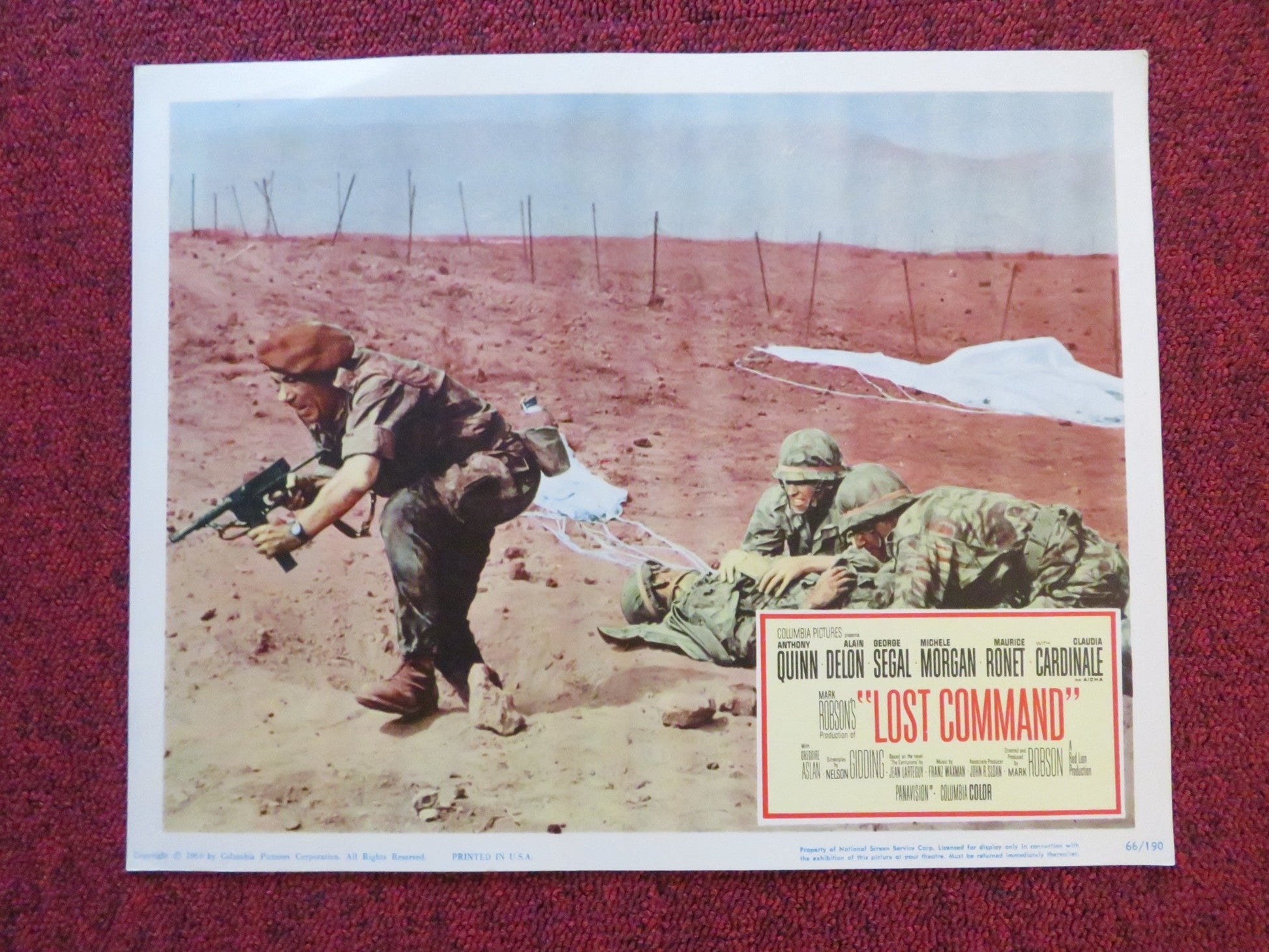 LOST COMMAND US LOBBY CARD FULL SET ANTHONY QUINN ALAIN DELON 1966 Rendezvous Cinema Movie posters