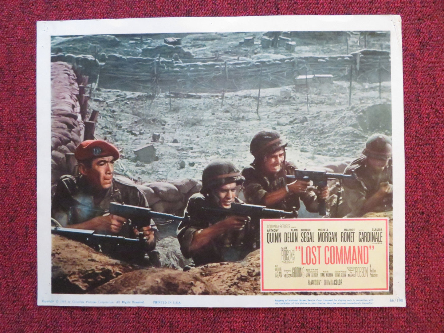 LOST COMMAND US LOBBY CARD FULL SET ANTHONY QUINN ALAIN DELON 1966 Rendezvous Cinema Movie posters