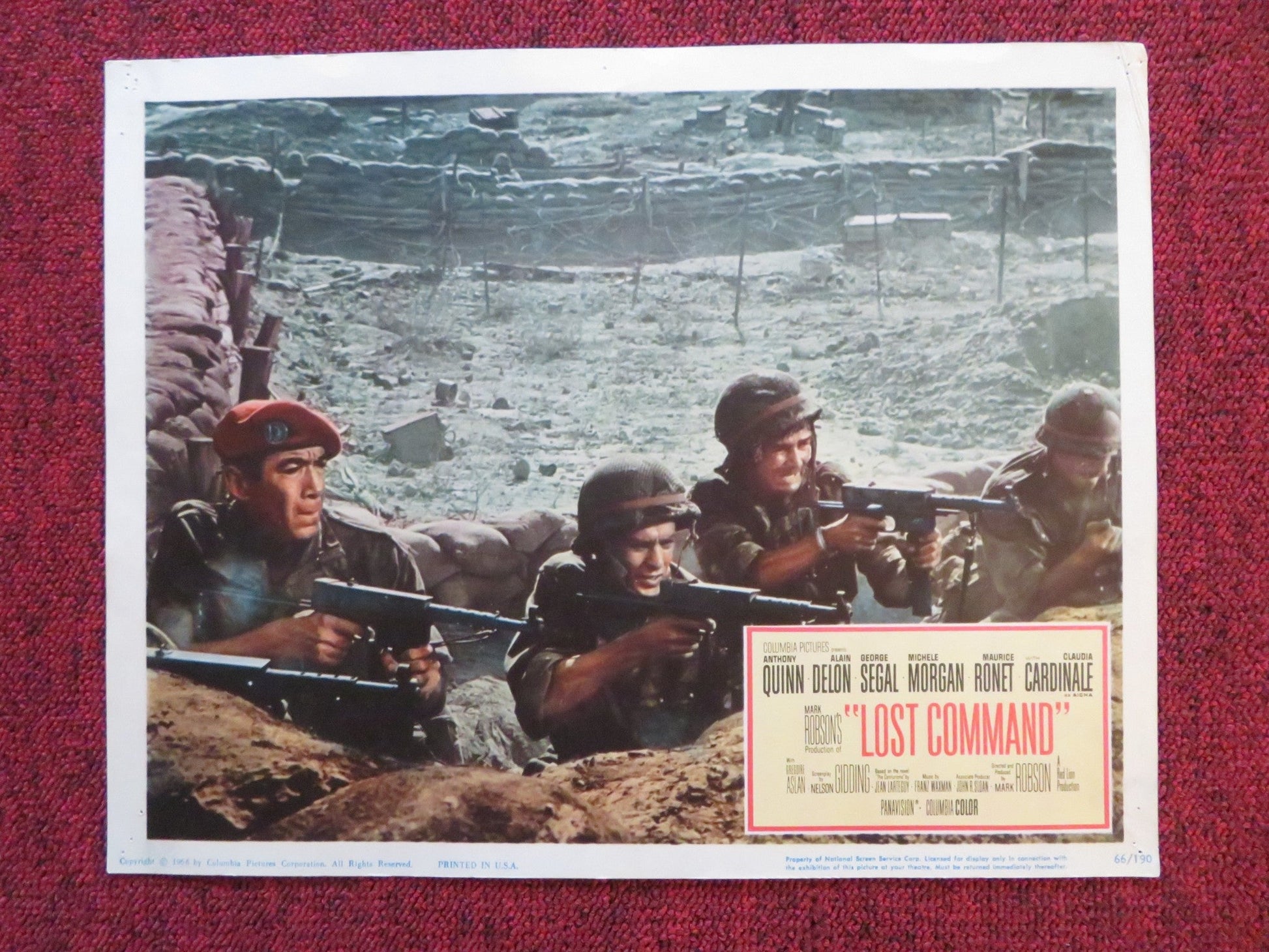 LOST COMMAND US LOBBY CARD FULL SET ANTHONY QUINN ALAIN DELON 1966 Rendezvous Cinema Movie posters