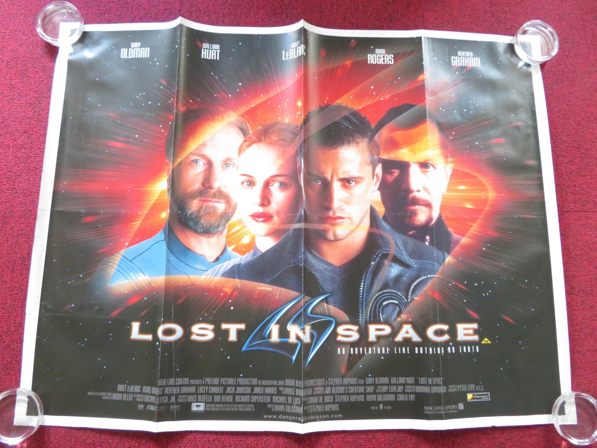 LOST IN SPACE UK QUAD ROLLED POSTER MATT LEBLANC GARY OLDMAN 1998 Rendezvous Cinema Movie posters