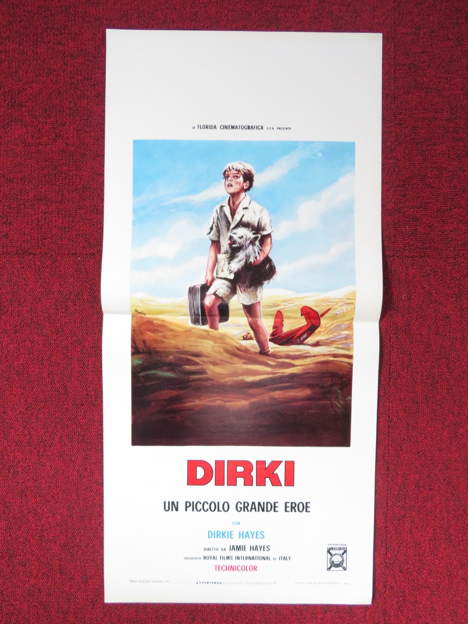 LOST IN THE DESERT ITALIAN LOCANDINA POSTER WYNAND UYS JAMIE UYS 1972 Rendezvous Cinema Movie posters