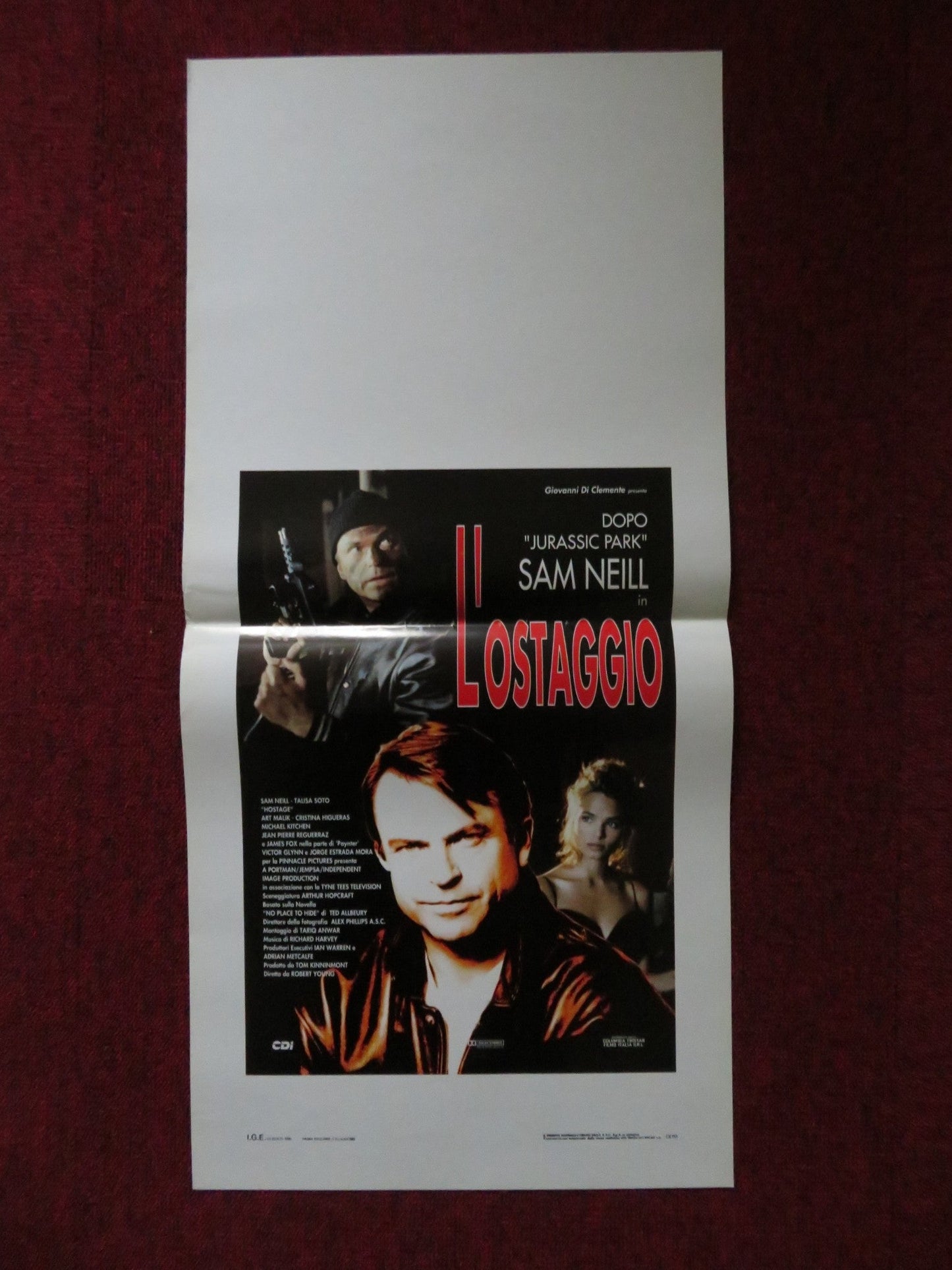 L'OSTAGGIO ITALIAN LOCANDINA POSTER SAM NEILL TALISA SOTO 1992 Rendezvous Cinema Movie posters