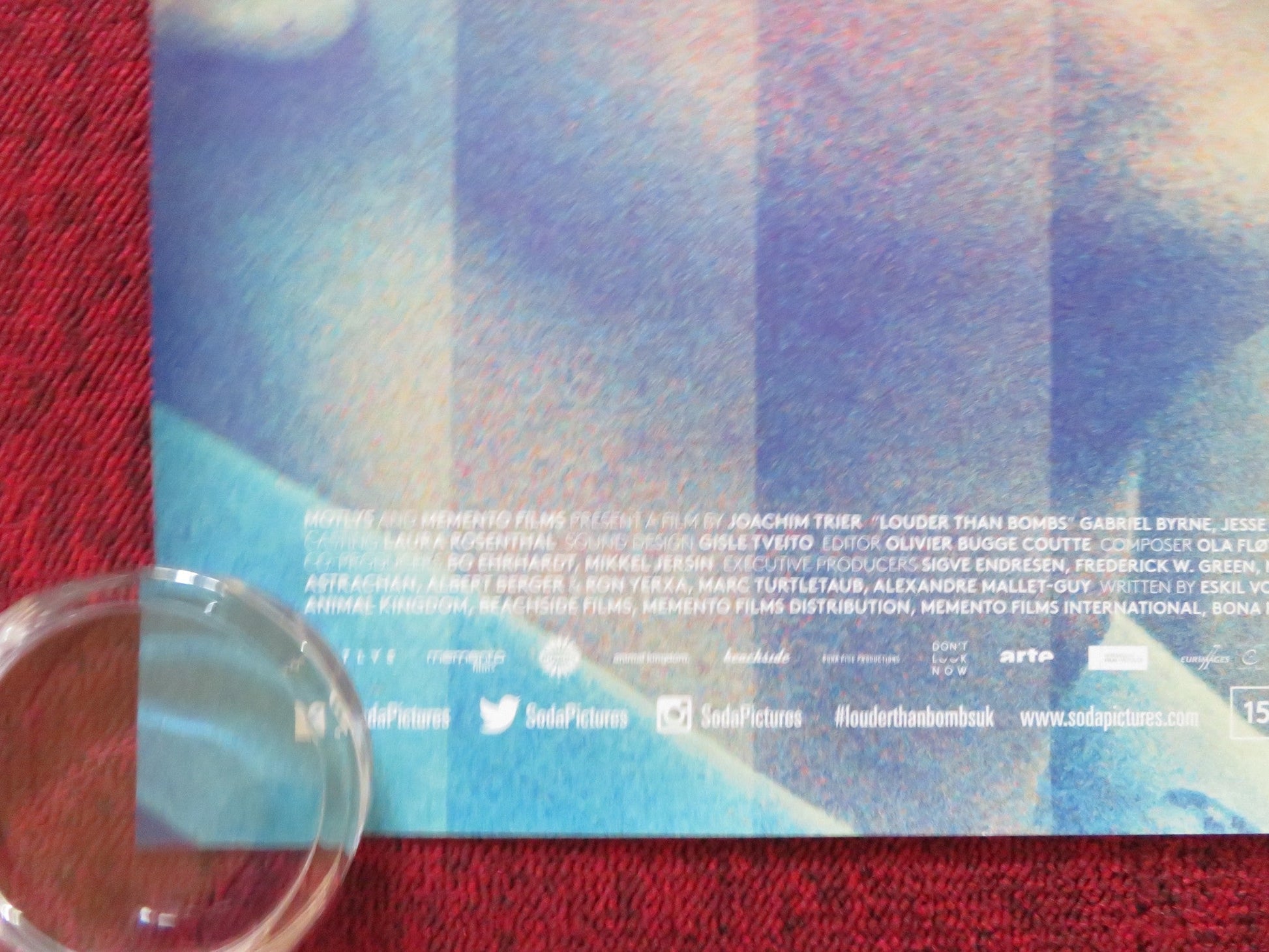 LOUDER THAN BOMBS UK QUAD (30"x 40") ROLLED POSTER GABRIEL BYRNE 2015 Rendezvous Cinema Movie posters