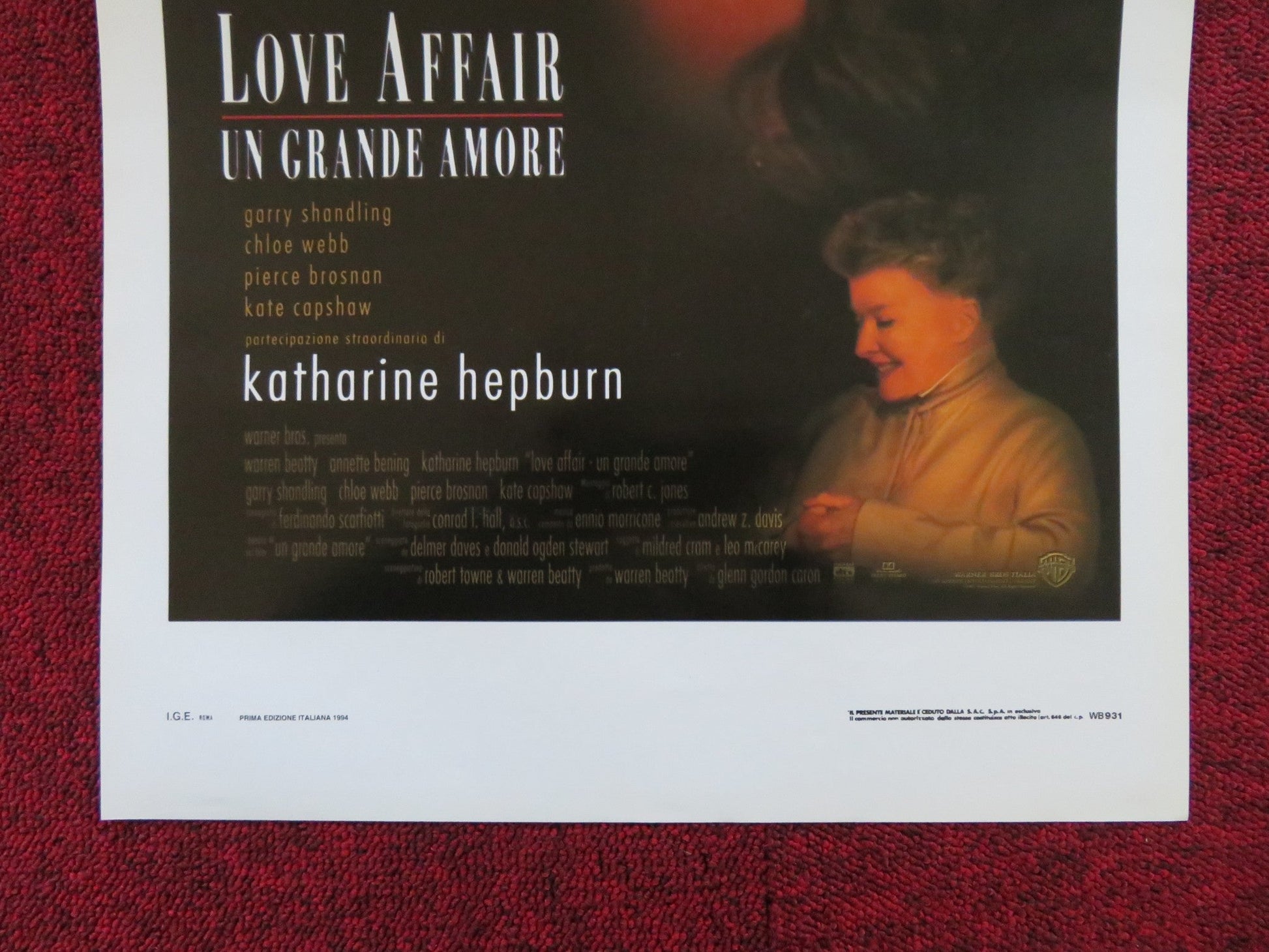 LOVE AFFAIR ITALIAN LOCANDINA POSTER WARREN BEATTY ANNETTE BENING 1994 Rendezvous Cinema Movie posters