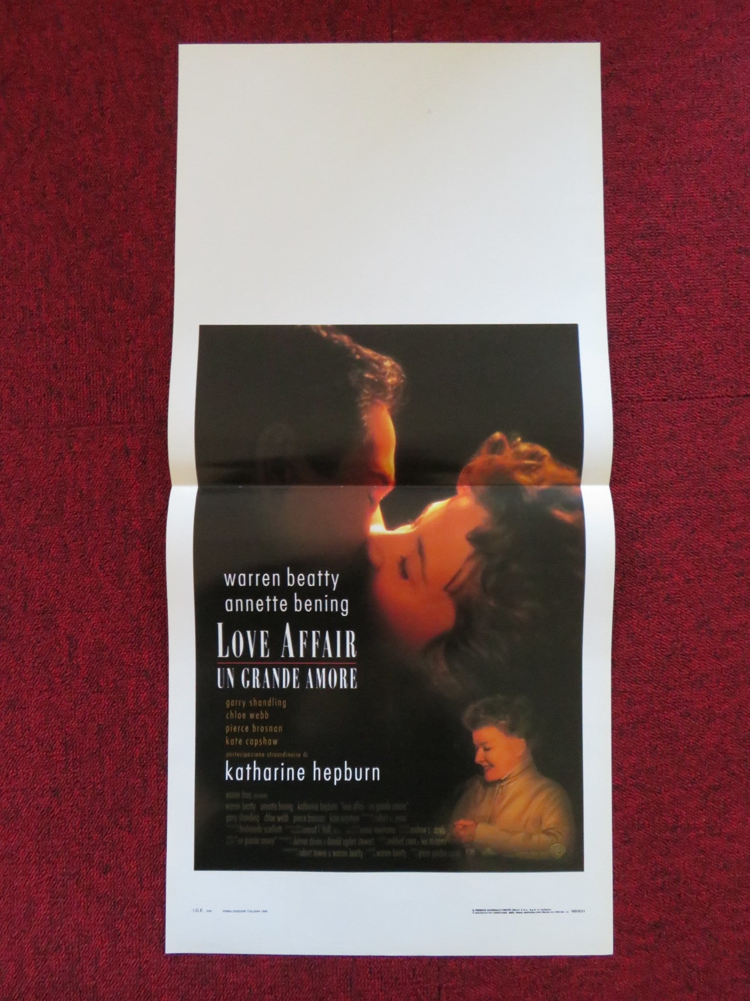 LOVE AFFAIR ITALIAN LOCANDINA POSTER WARREN BEATTY ANNETTE BENING 1994 Rendezvous Cinema Movie posters