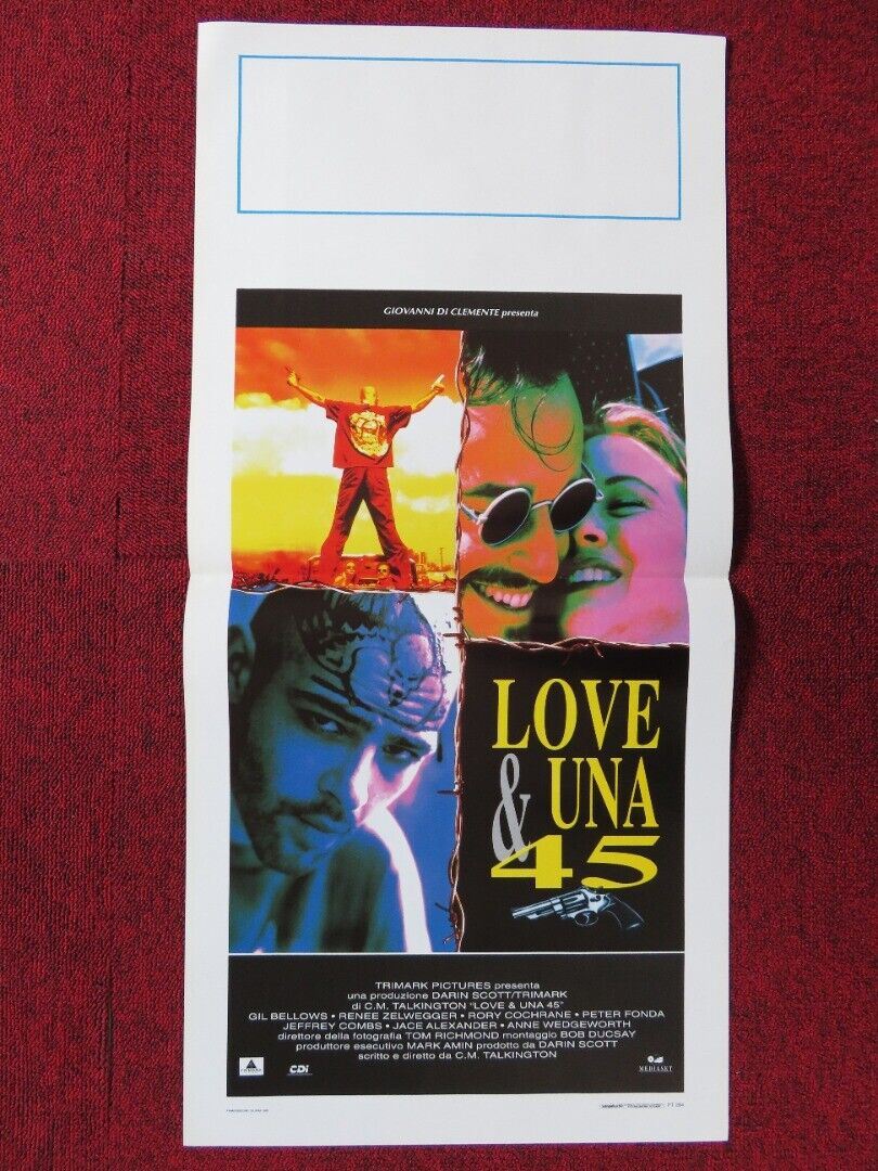 LOVE AND A .45 ITALIAN LOCANDINA (27.5"x13") POSTER RENEE ZELLWEGER 1995 Movie posters