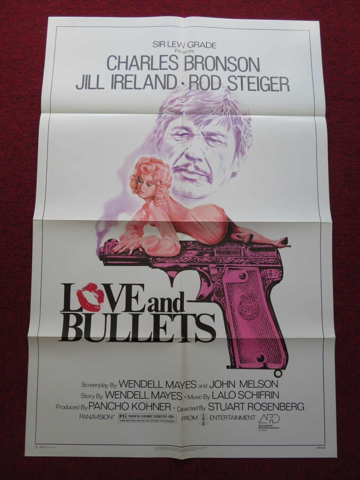LOVE AND BULLETS FOLDED US ONE SHEET POSTER CHARLES BRONSON JILL IRELAND 1979 Rendezvous Cinema Movie posters