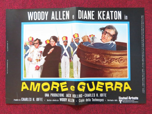 LOVE AND DEATH - C ITALIAN FOTOBUSTA POSTER WOODY ALLEN DIANE KEATON 1975 Rendezvous Cinema Movie posters