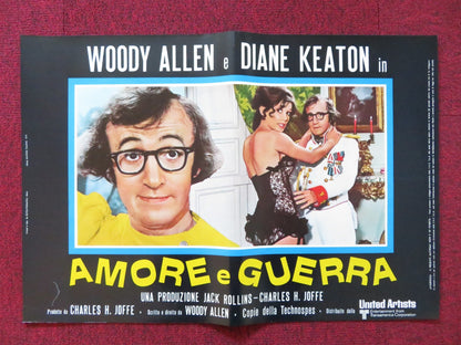 LOVE AND DEATH - F ITALIAN FOTOBUSTA POSTER WOODY ALLEN DIANE KEATON 1975 Rendezvous Cinema Movie posters
