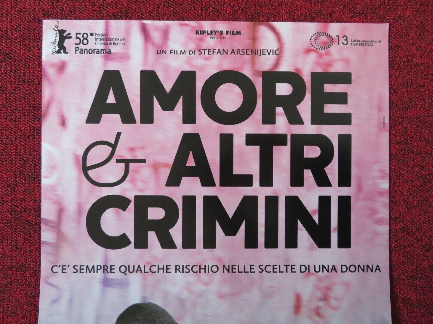 LOVE AND OTHER CRIMES ITALIAN LOCANDINA (26.5"x11.5") POSTER ANICA DOBRA 2008 Movie posters