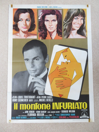 LOVE AT THE TOP ITALIAN 2 FOGLIO POSTER JEAN - LOUIS TRINTIGNANT 1974 Rendezvous Cinema Movie posters