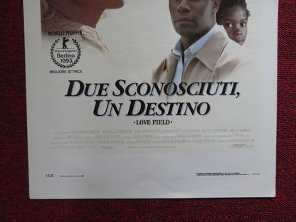 LOVE FIELD ITALIAN LOCANDINA POSTER MICHELLE PFEIFFER DENNIS HAYSBERT 1992 Rendezvous Cinema Movie posters