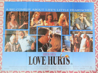 LOVE HURTS BRITISH QUAD (30"x 40") POSTER JEFF DANIELS SYNTHIA SIKES 1990 Movie posters