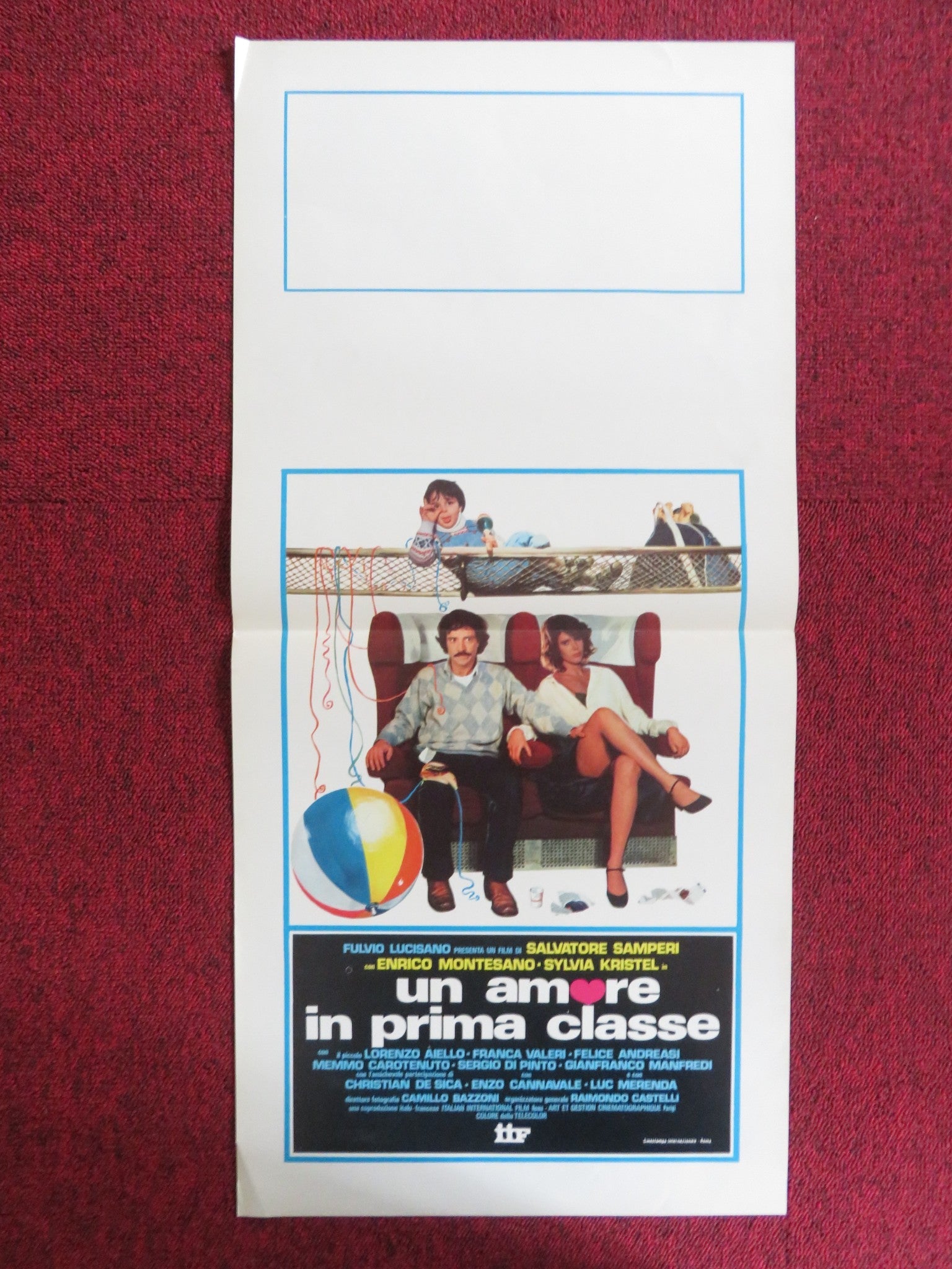 LOVE IN FIRST CLASS ITALIAN LOCANDINA POSTER ENRICO MONTESANO S. KRISTEL 1980 Rendezvous Cinema Movie posters