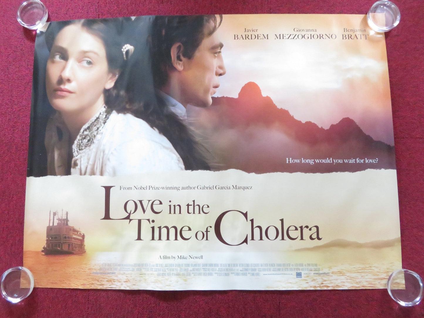 LOVE IN THE TIME OF CHOLERA UK QUAD (30"x 40") ROLLED POSTER JAVIER BARDEM 2007 Rendezvous Cinema Movie posters