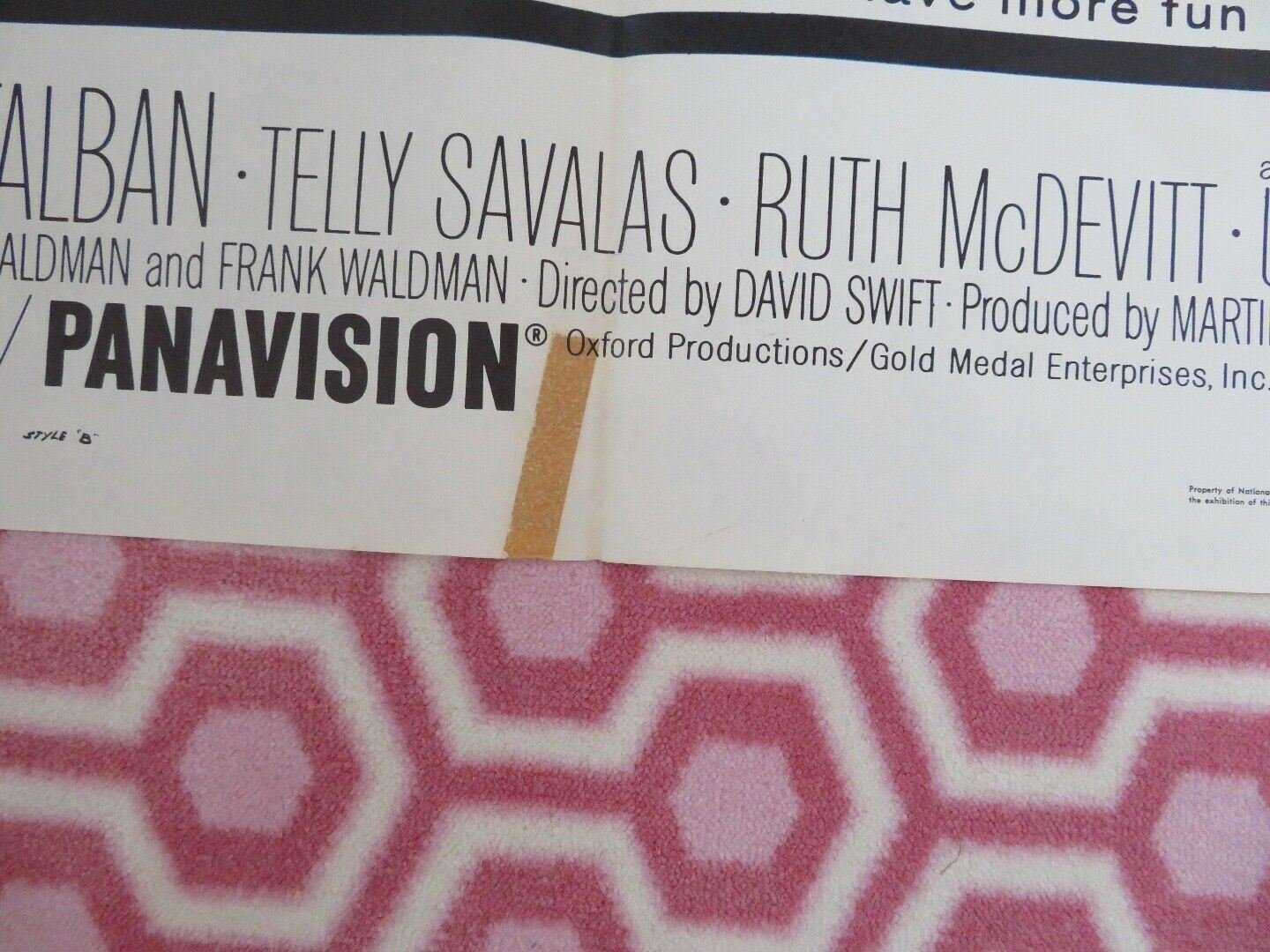 LOVE IS A BALL 1963 US ONE SHEET POSTER GLEN FORD HOPE LANGE SAVALAS Movie posters