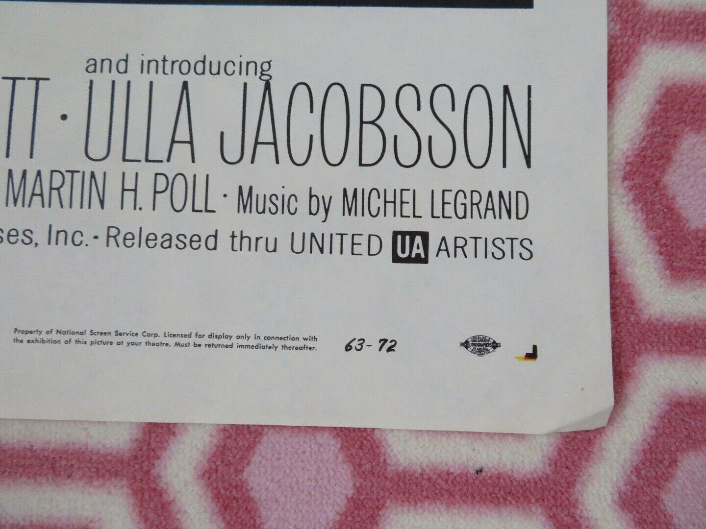 LOVE IS A BALL 1963 US ONE SHEET POSTER GLEN FORD HOPE LANGE SAVALAS Movie posters