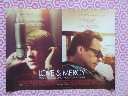 LOVE & MERCY QUAD (30"x 40") ROLLED POSTER JOHN CUSSACK PAUL DANO 2014 - Rendezvous Cinema