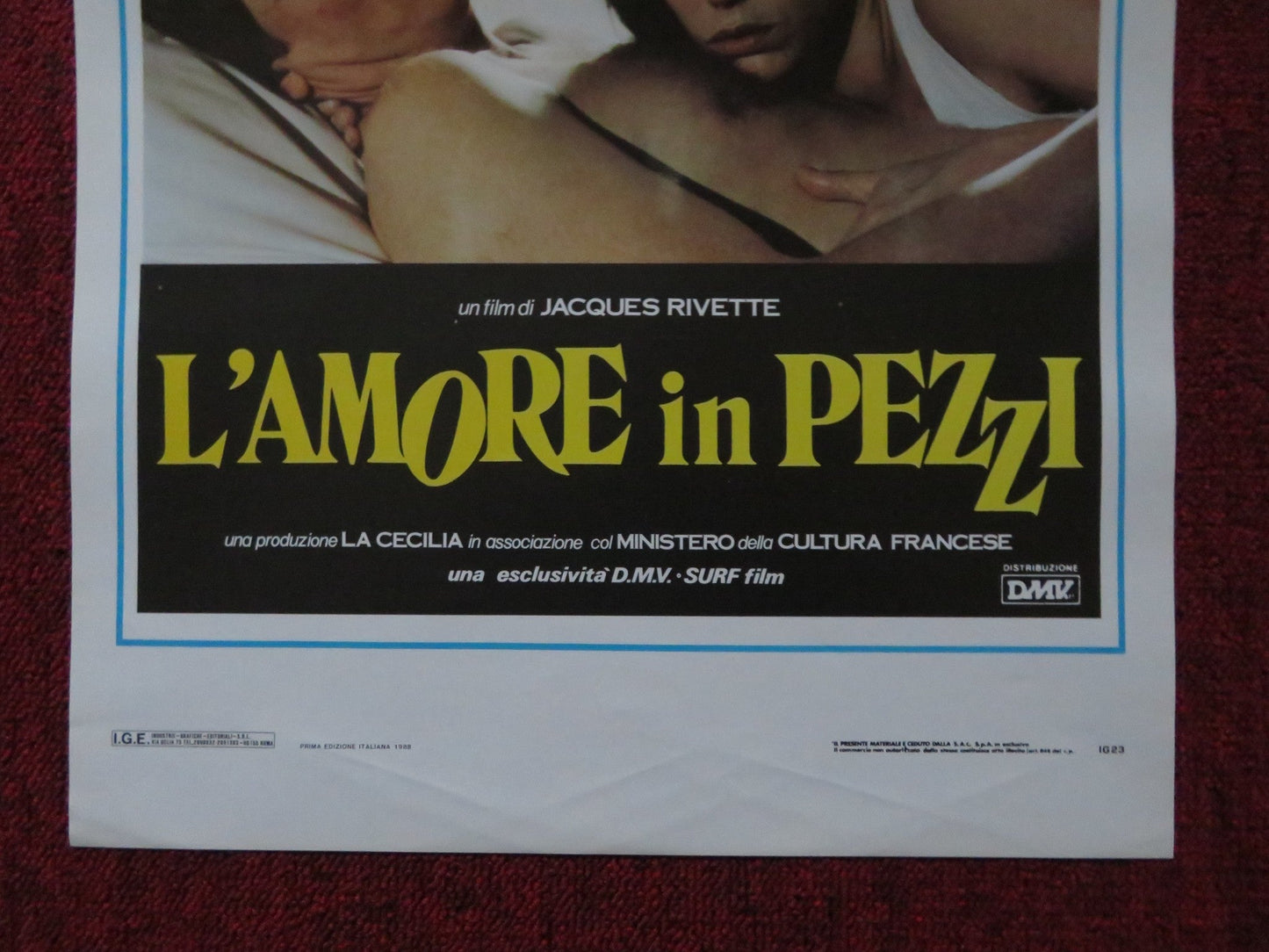 LOVE ON THE GROUND ITALIAN LOCANDINA POSTER JANE BIRKIN GERALDINE CHAPLIN 1984 Rendezvous Cinema Movie posters