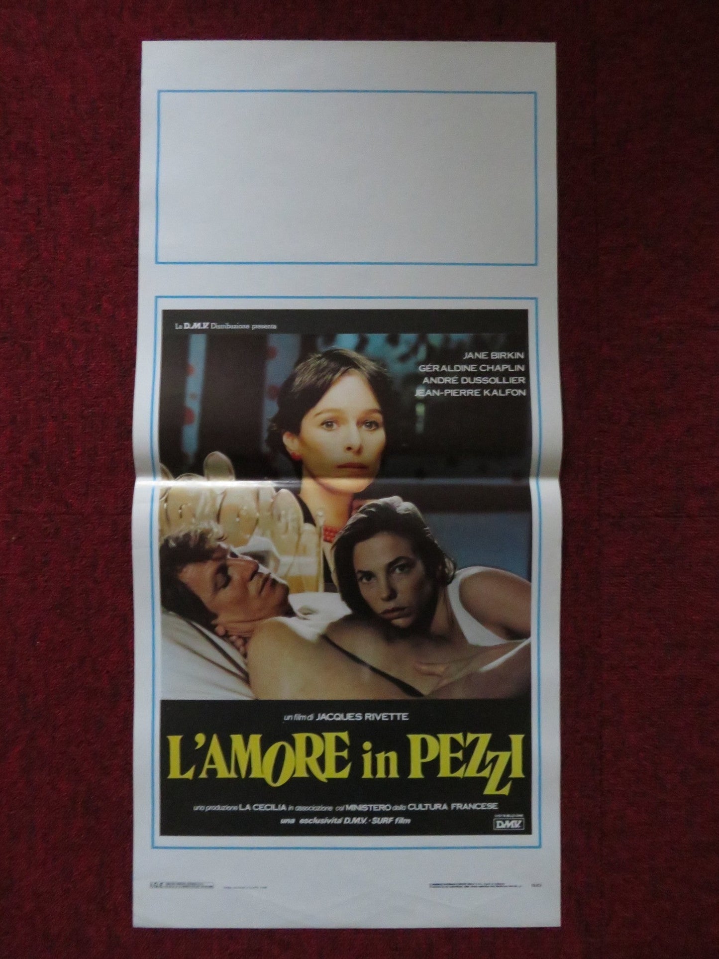 LOVE ON THE GROUND ITALIAN LOCANDINA POSTER JANE BIRKIN GERALDINE CHAPLIN 1984 Rendezvous Cinema Movie posters
