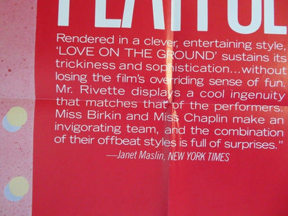 LOVE ON THE GROUND US ONE SHEET POSTER JANE BIRKIN GERALDINE CHAPLIN - Rendezvous Cinema