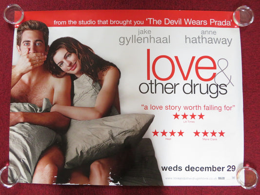 LOVE & OTHER DRUGS UK QUAD ROLLED POSTER JAKE GYLLENHAAL ANNE HATHAWAY 2010 Rendezvous Cinema Movie posters